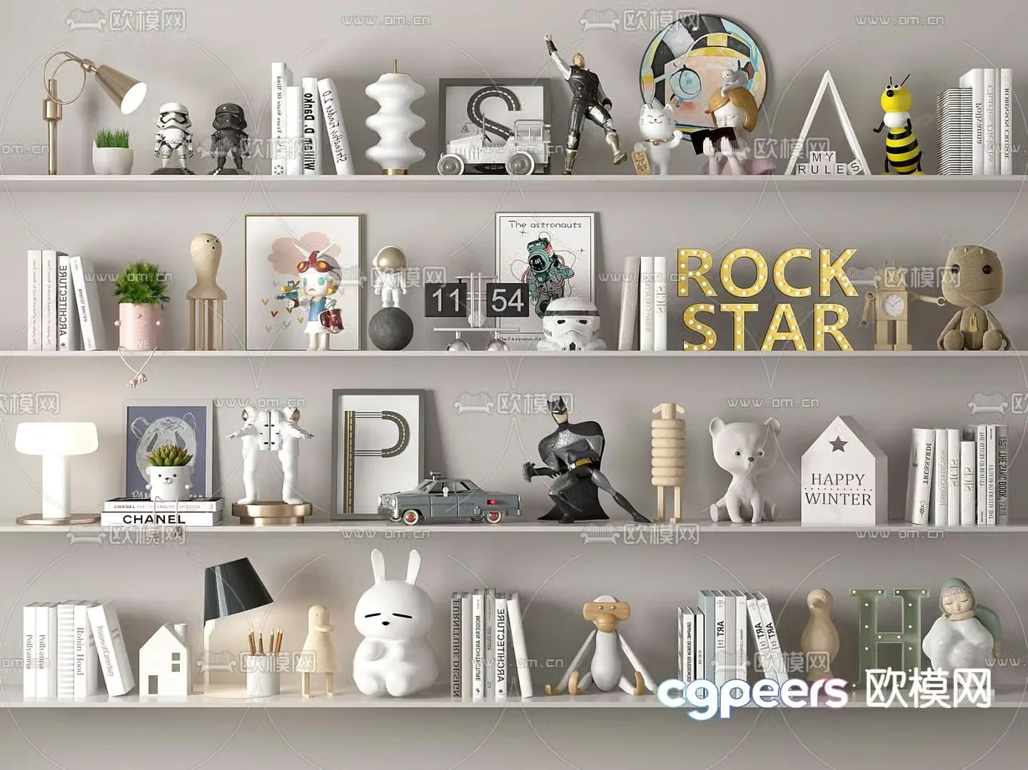 Children’s ornaments dolls toys figures 3d model