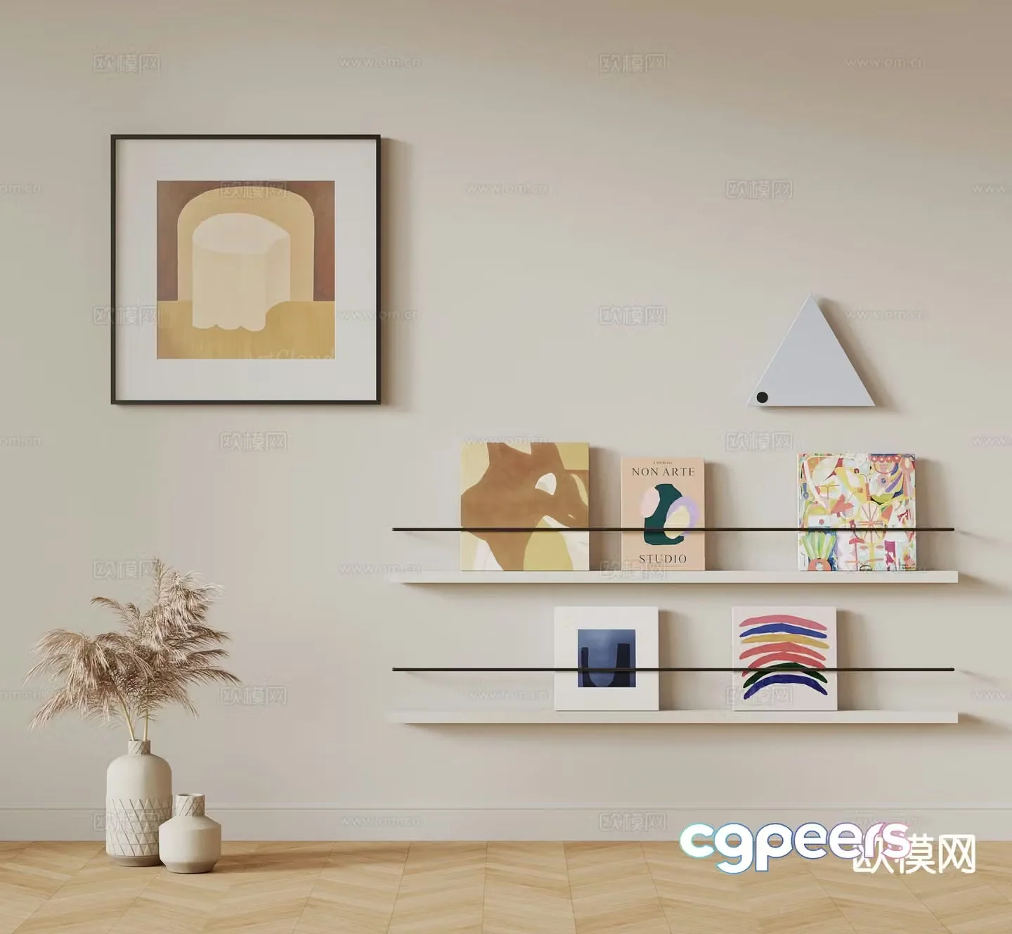 Modern shelf 3D model
