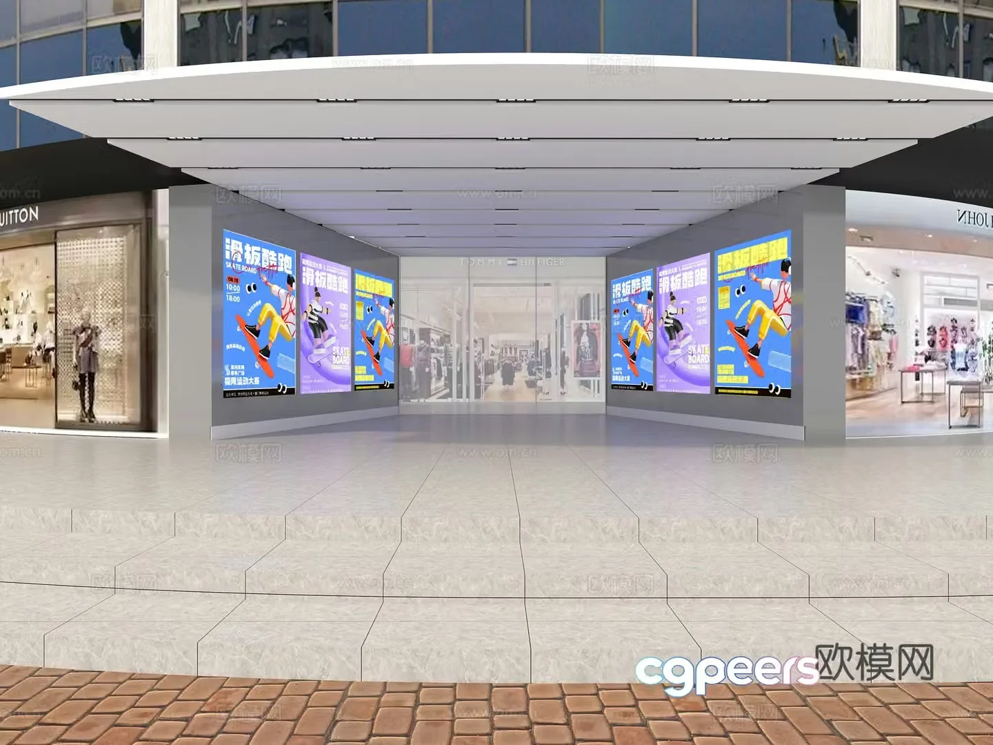 Shopping mall 3d model