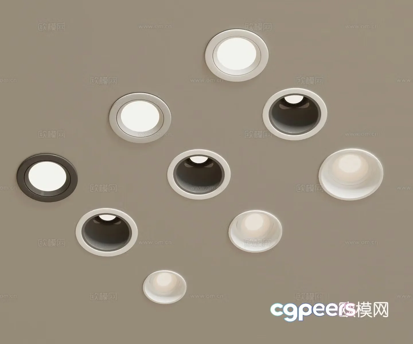 09 Modern spotlight downlight 3d model