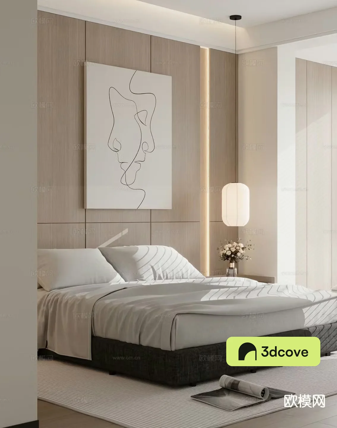 Modern double bed