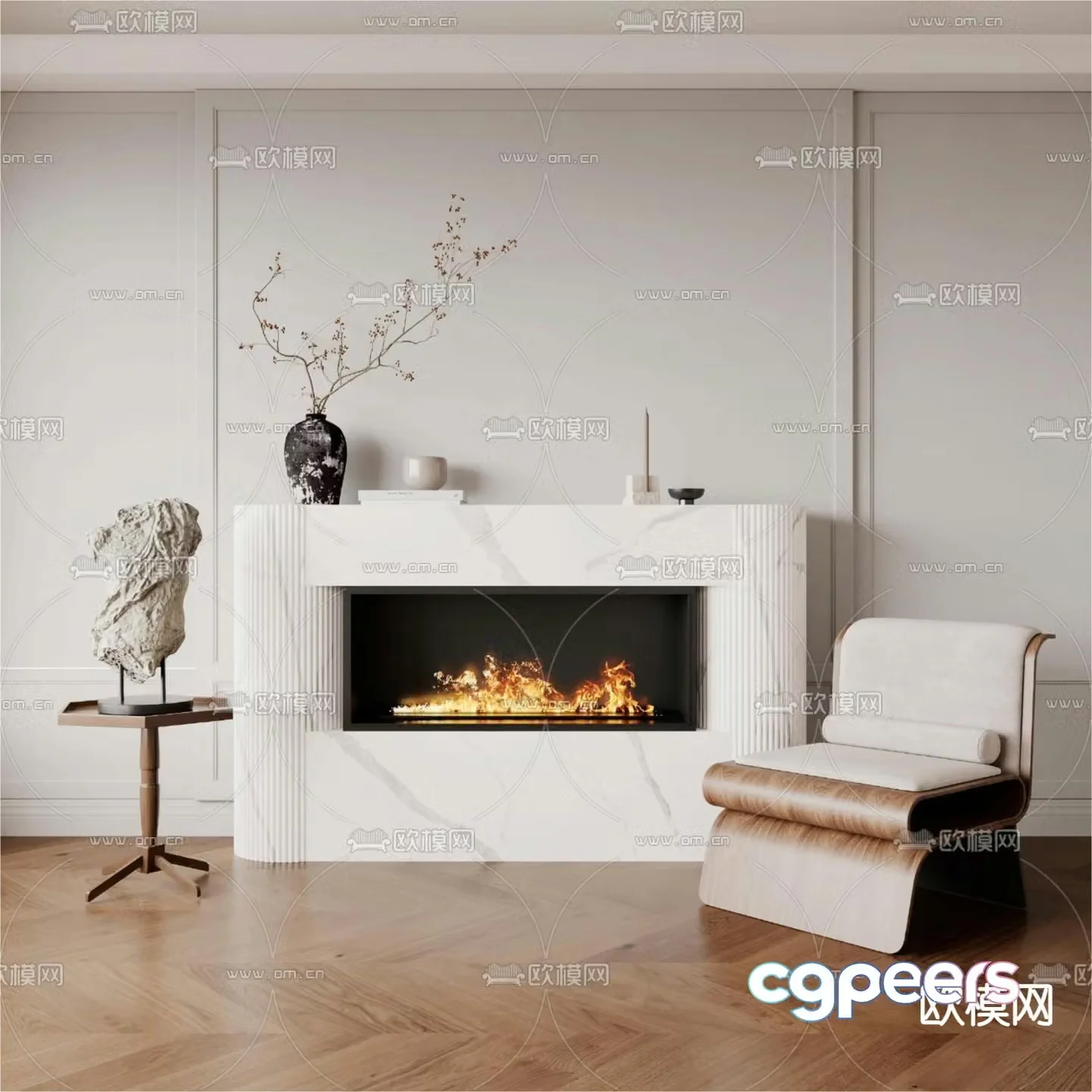 Fireplace Stove 3d model