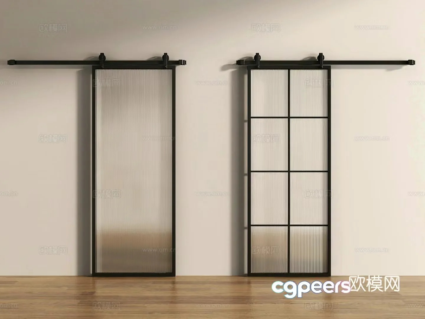 Modern barn door Barn door Hanging rail door Sliding door Sliding door 3d model