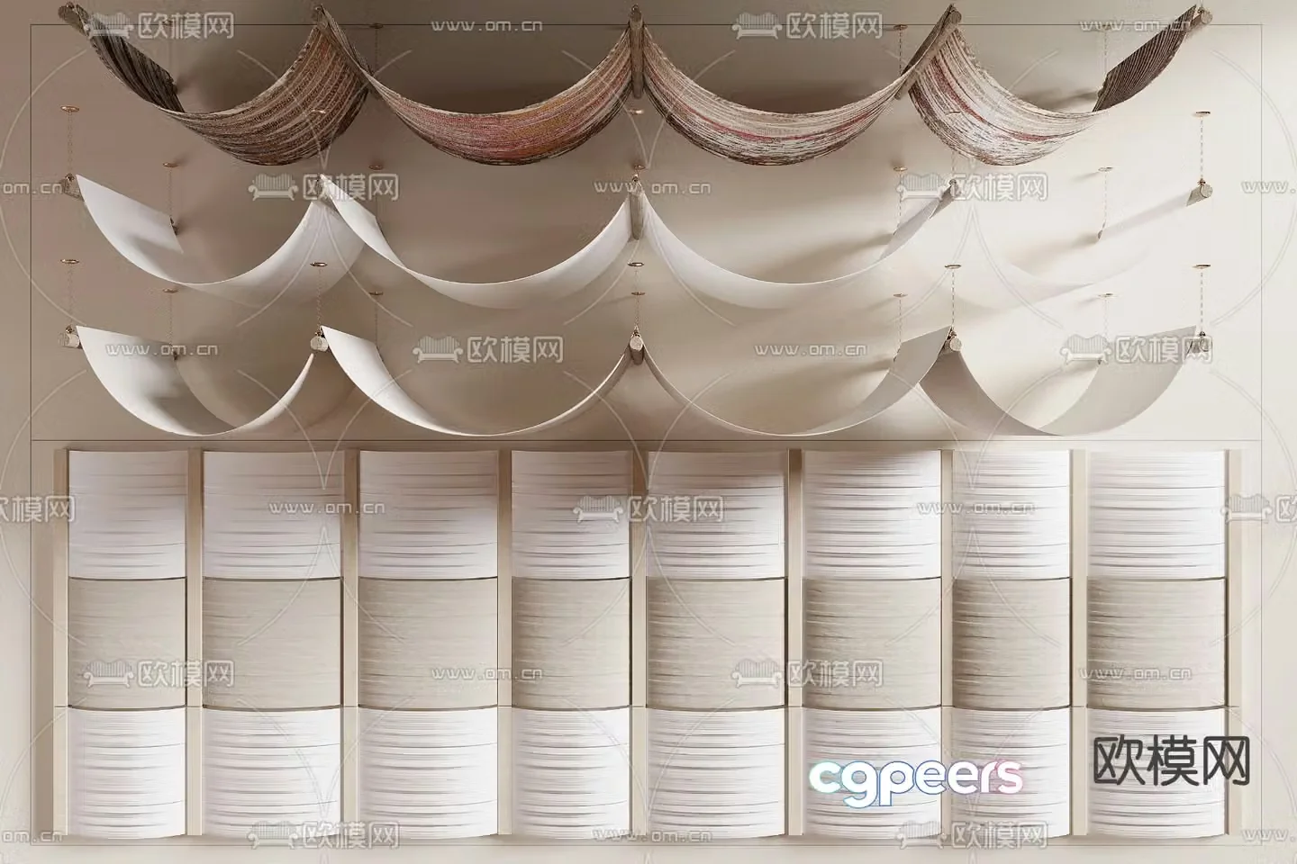 Curtain ceiling 3D model
