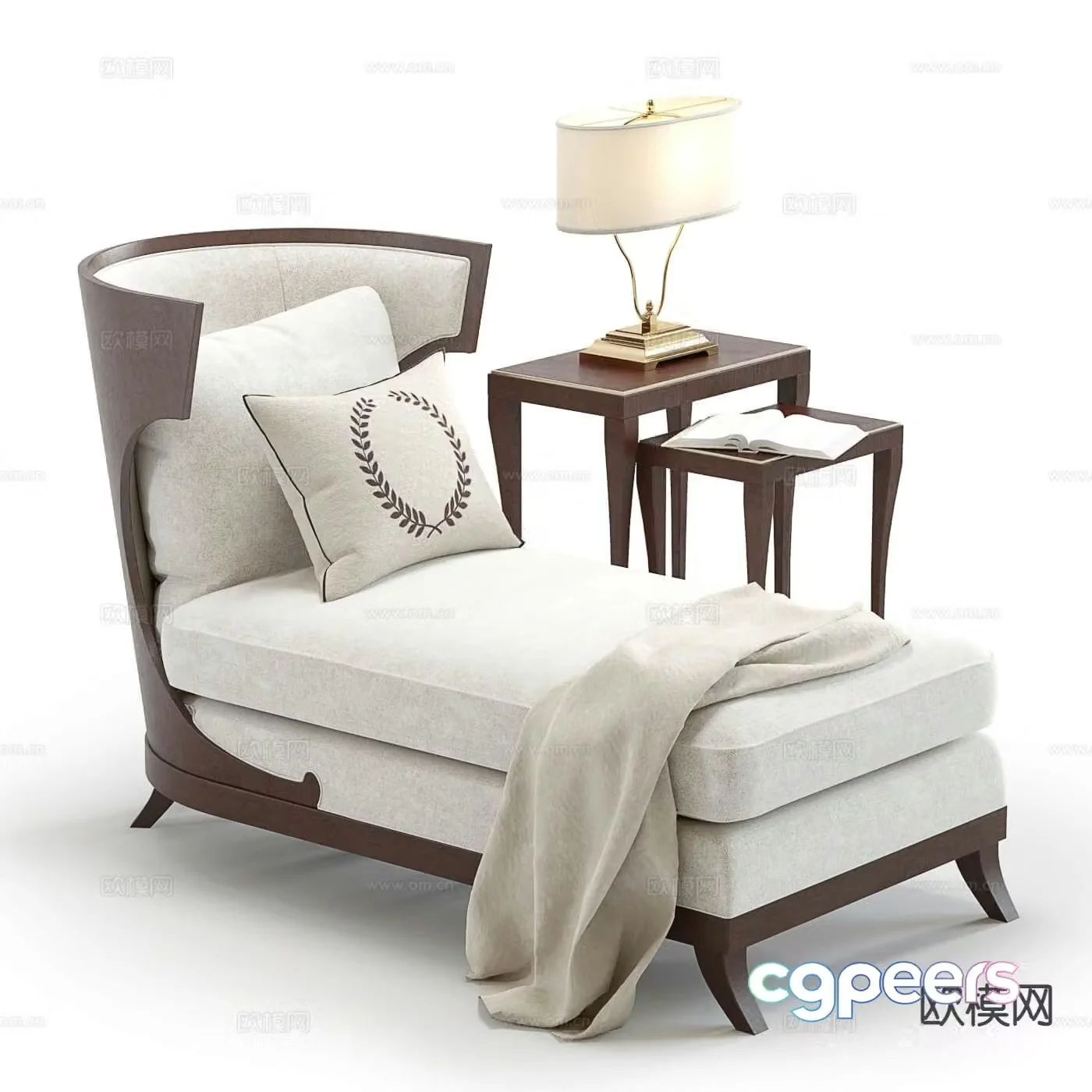 American chaise longue 3d model