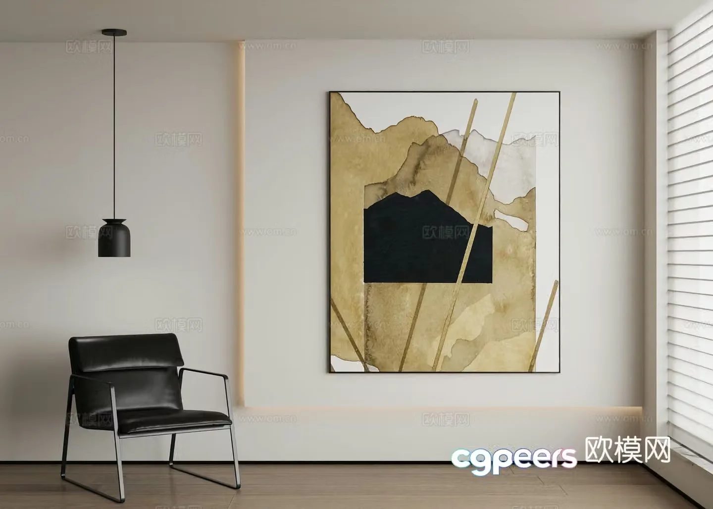 Modern decorative painting 3d model