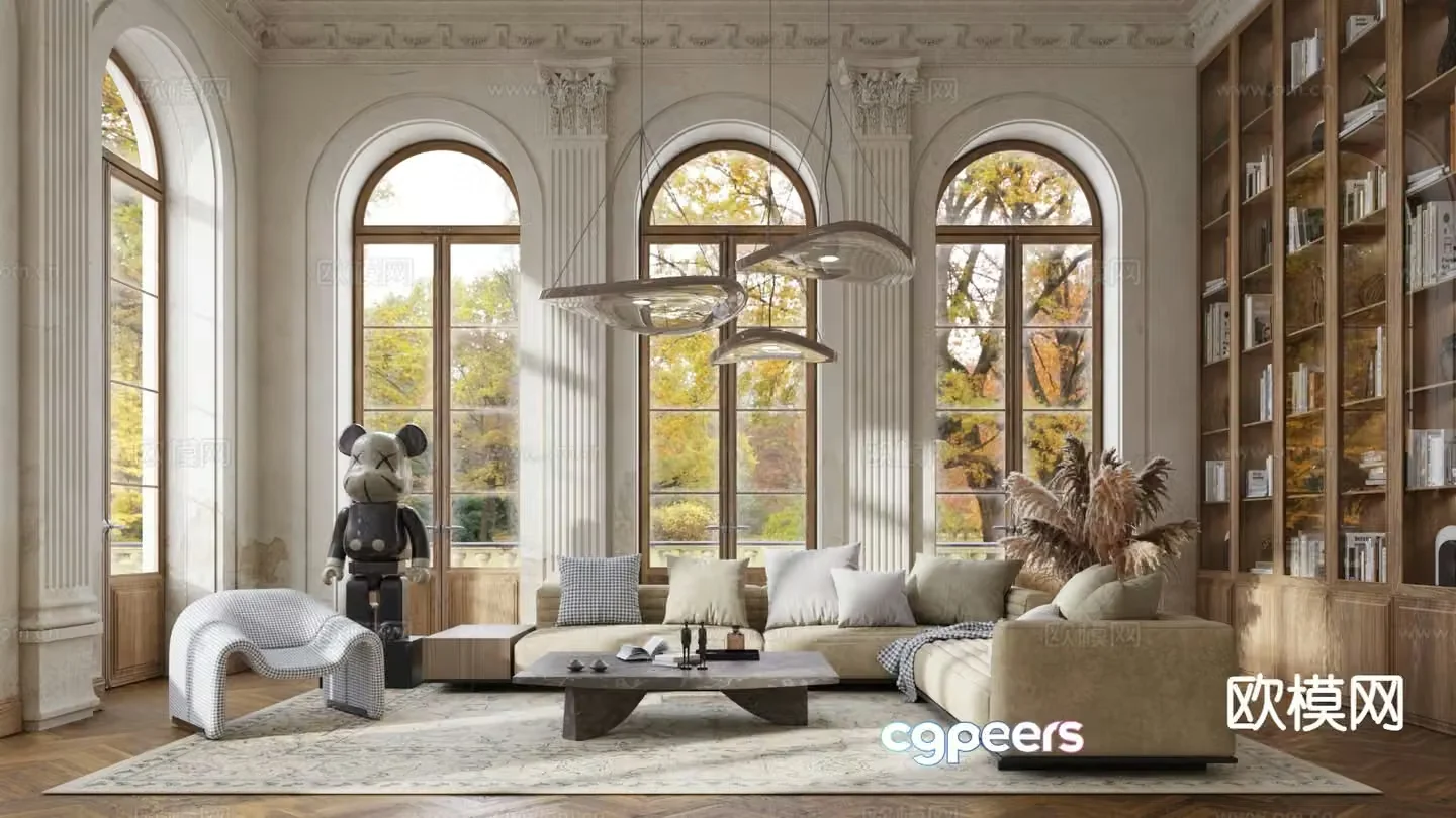 French living room 3d model