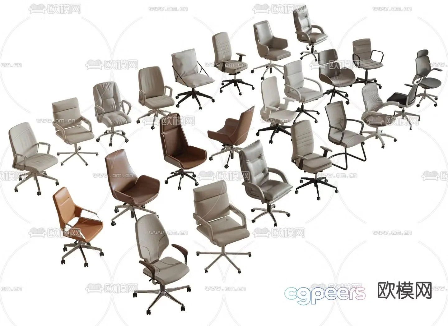 Office chair conference chair staff chair 3d model