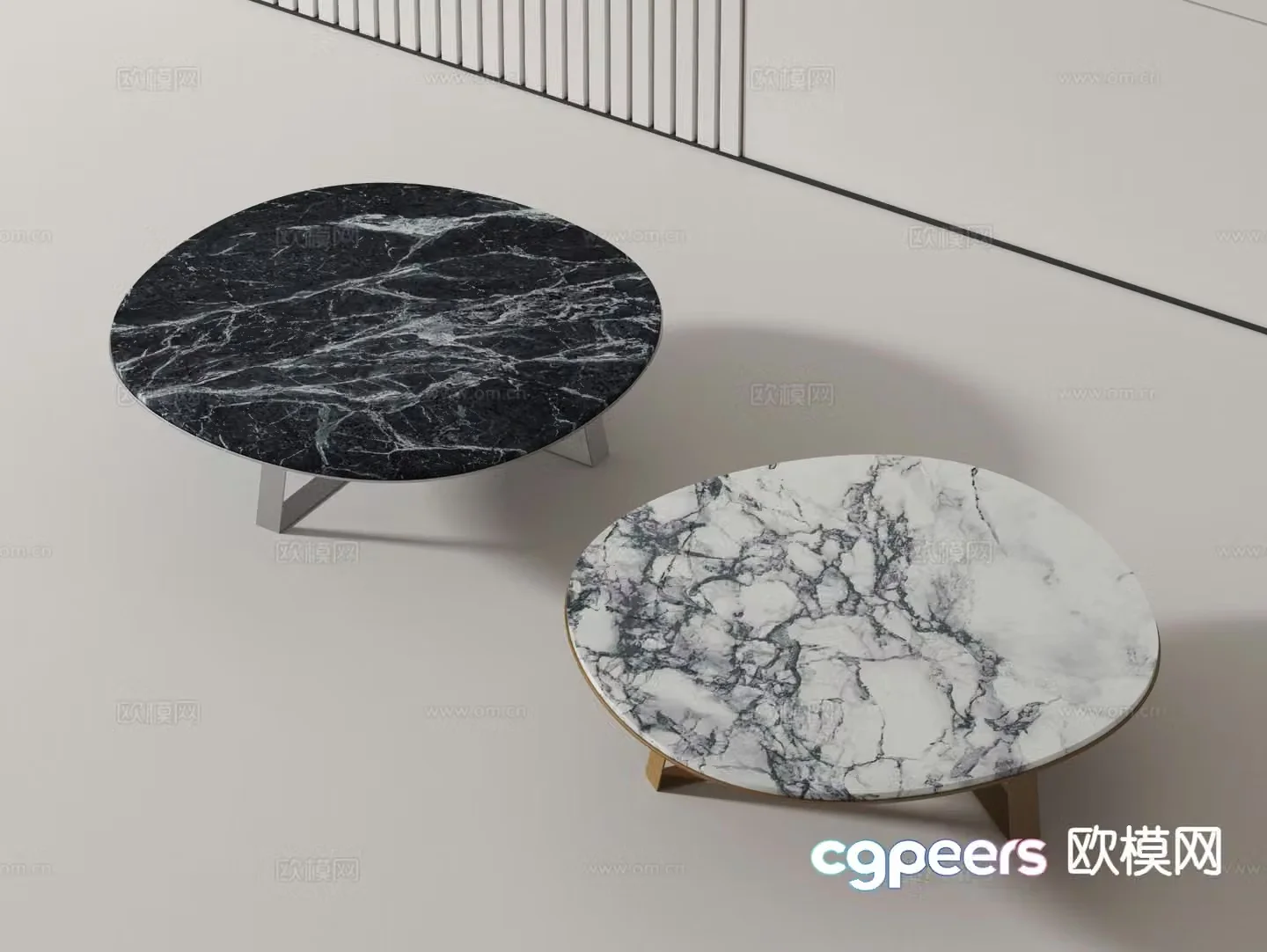 Marble coffee table 3d model