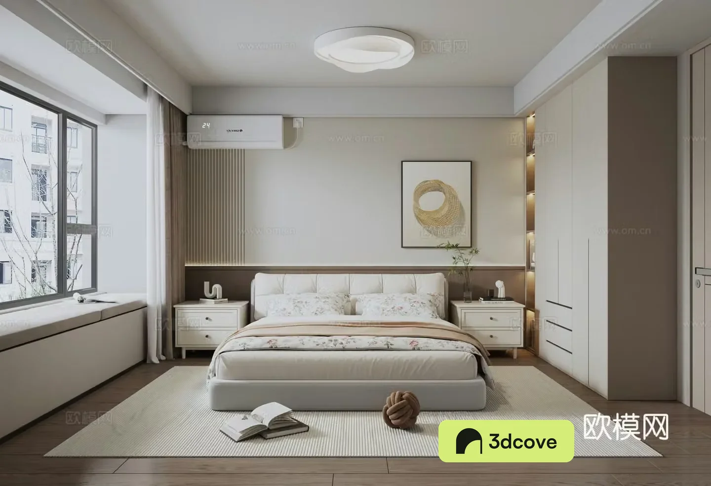 Modern minimalist home bedroom