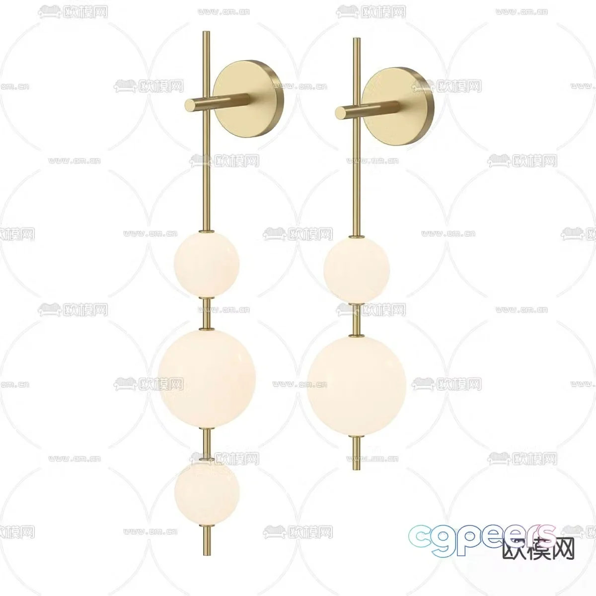 Beaded wall lamp Simple wall lamp Light luxury wall lamp 3D model