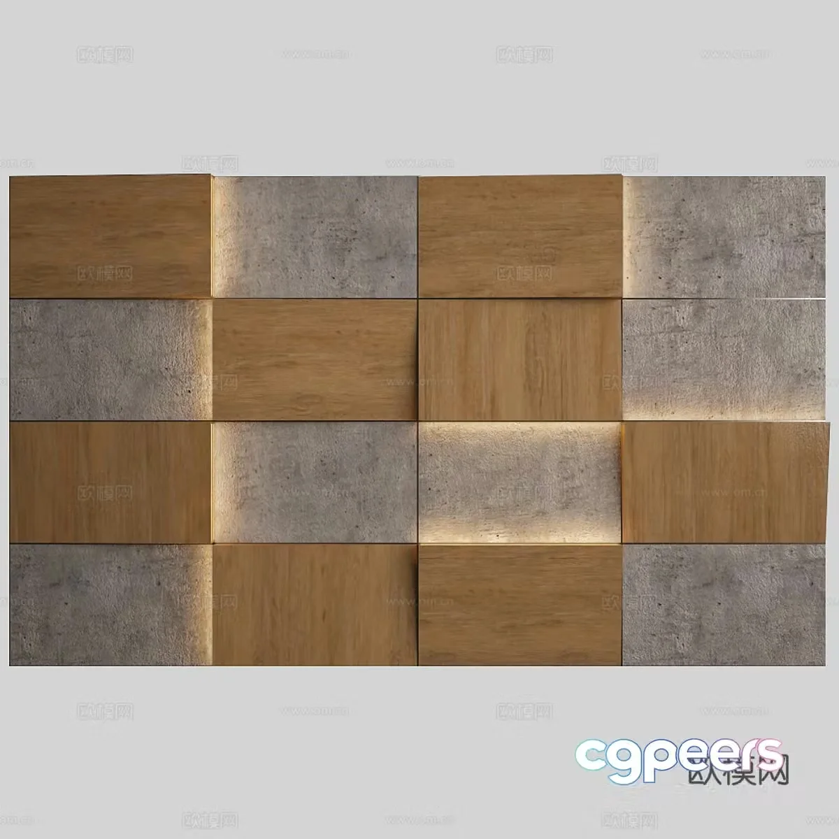 Modern Italian background wall 3d model