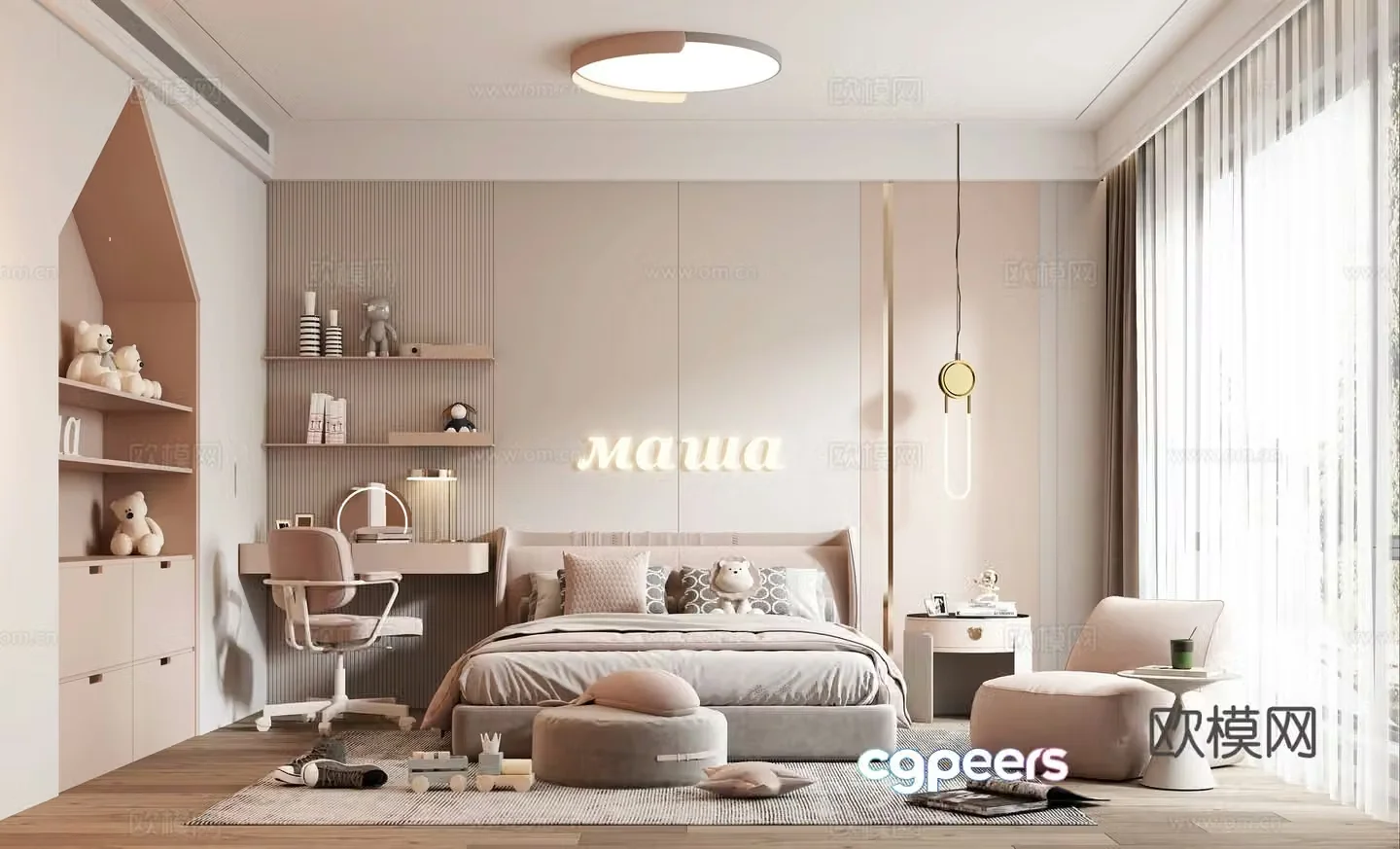 Modern children’s room 3d model