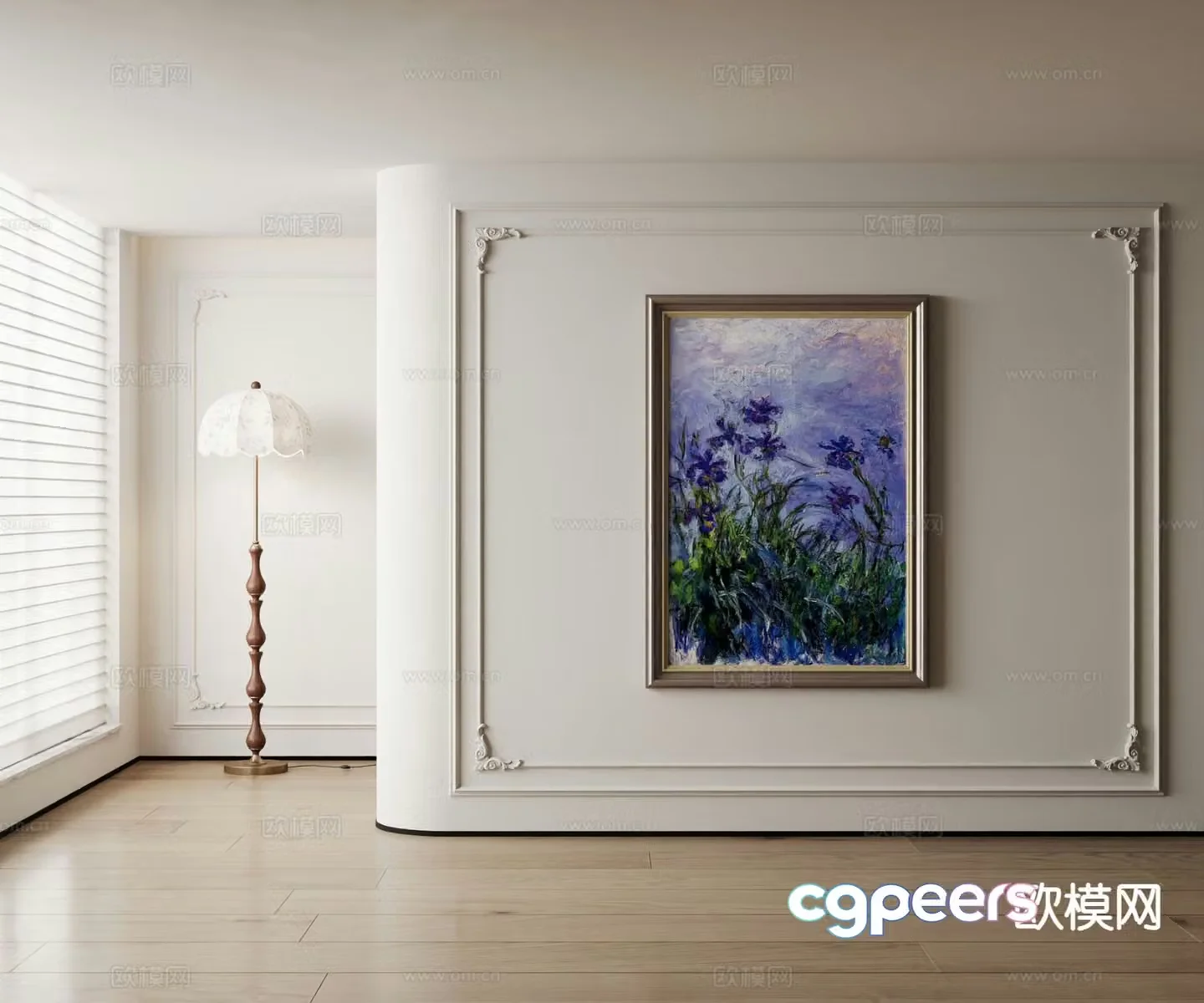 American decorative painting plant oil painting 3d model