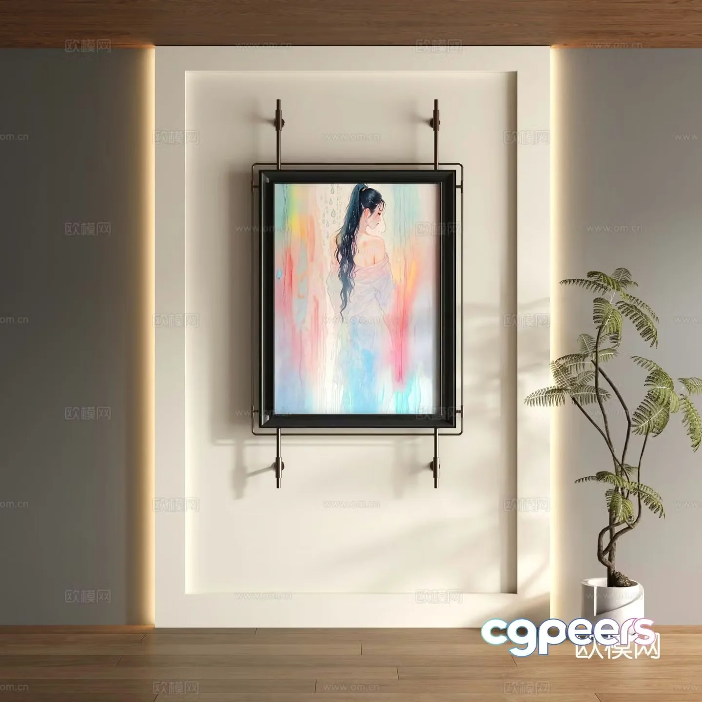 Decorative painting figure painting hanging painting 3D model