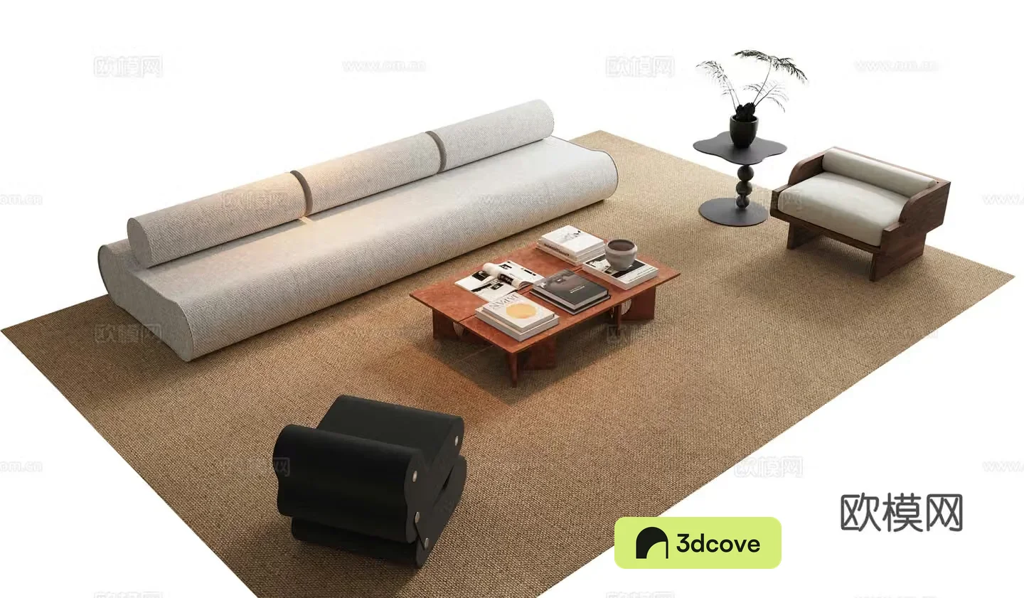 Modern sofa coffee table combination