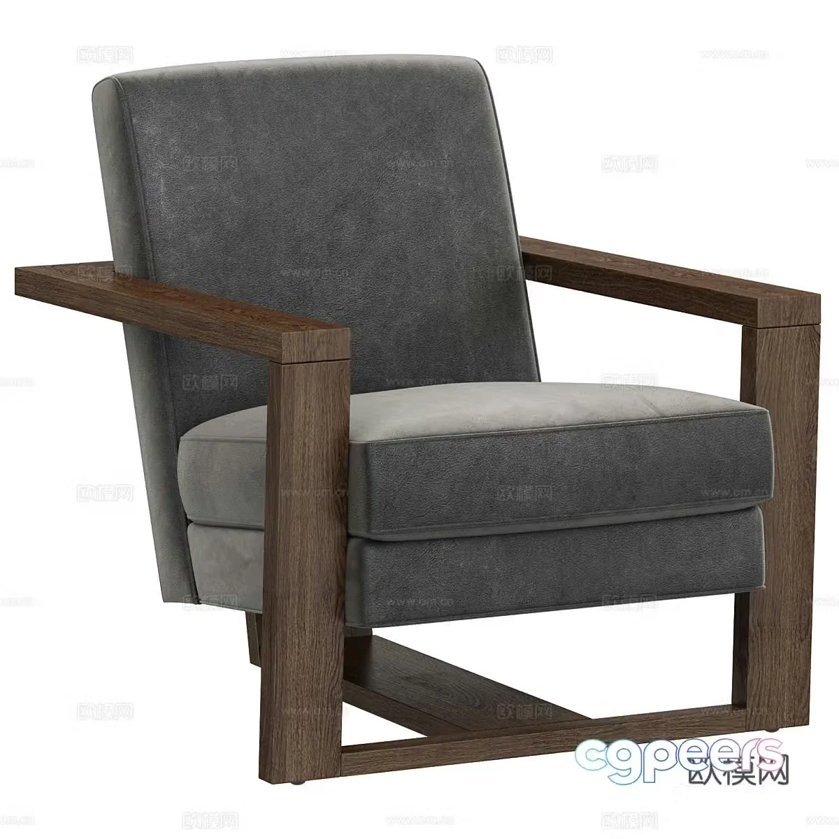 New Chinese Roger leisure chair 3d model