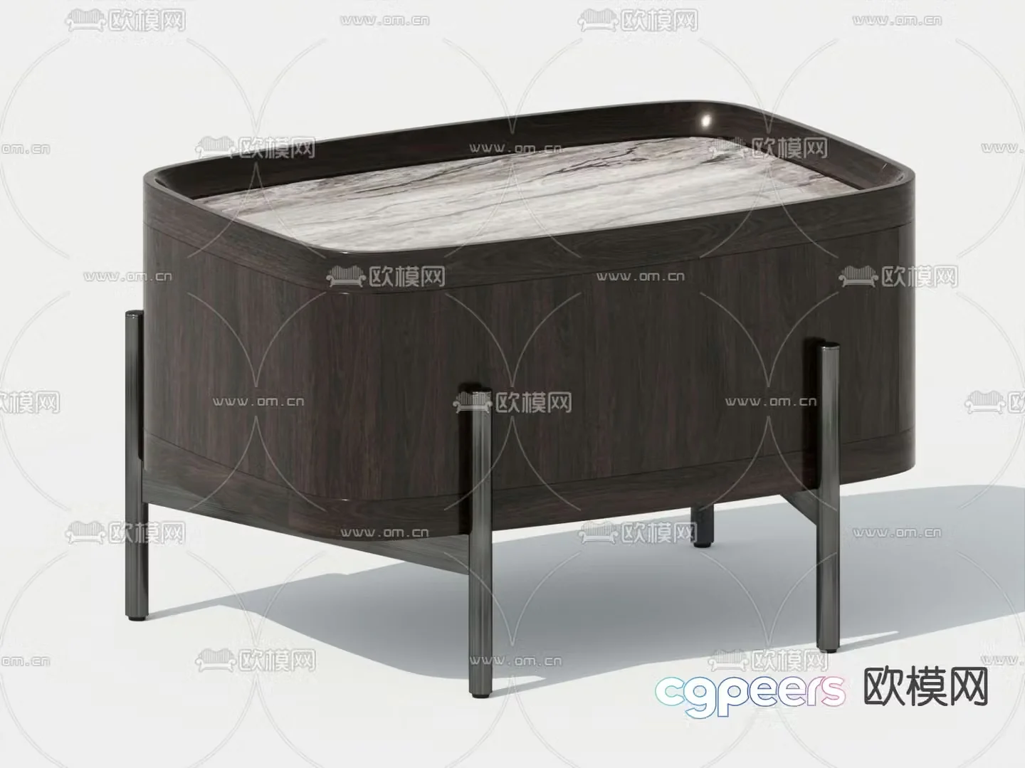 Modern bedside table 3d model