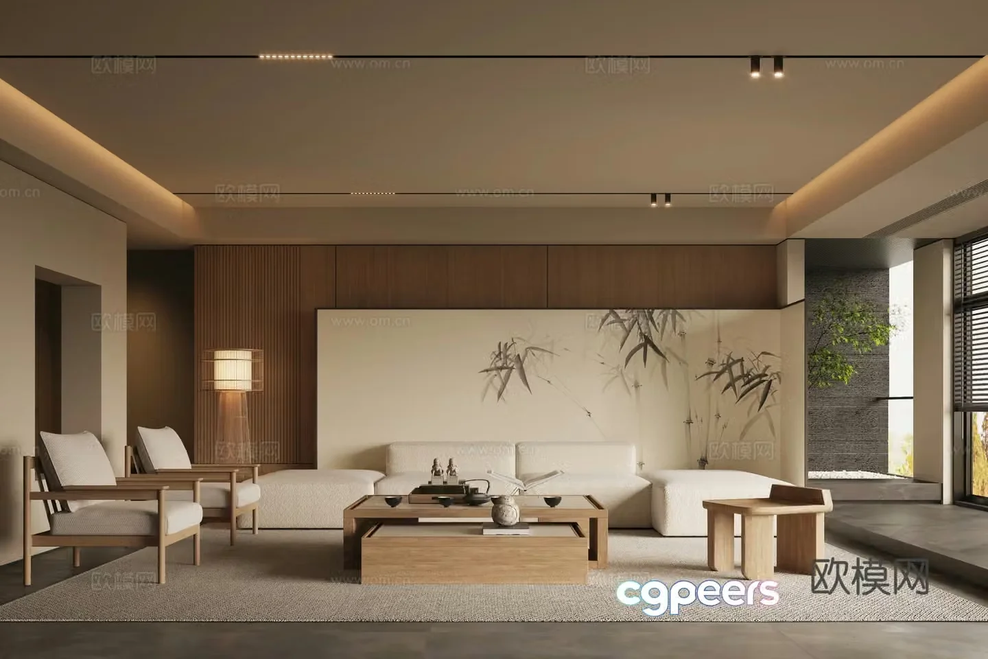New Chinese style living room 3d model