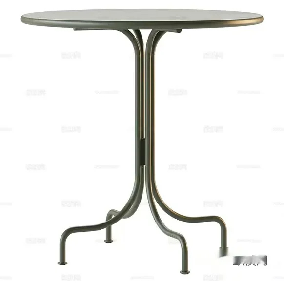 A Round Table With A Metal Base 3D Model – 15056 – CORONA Render