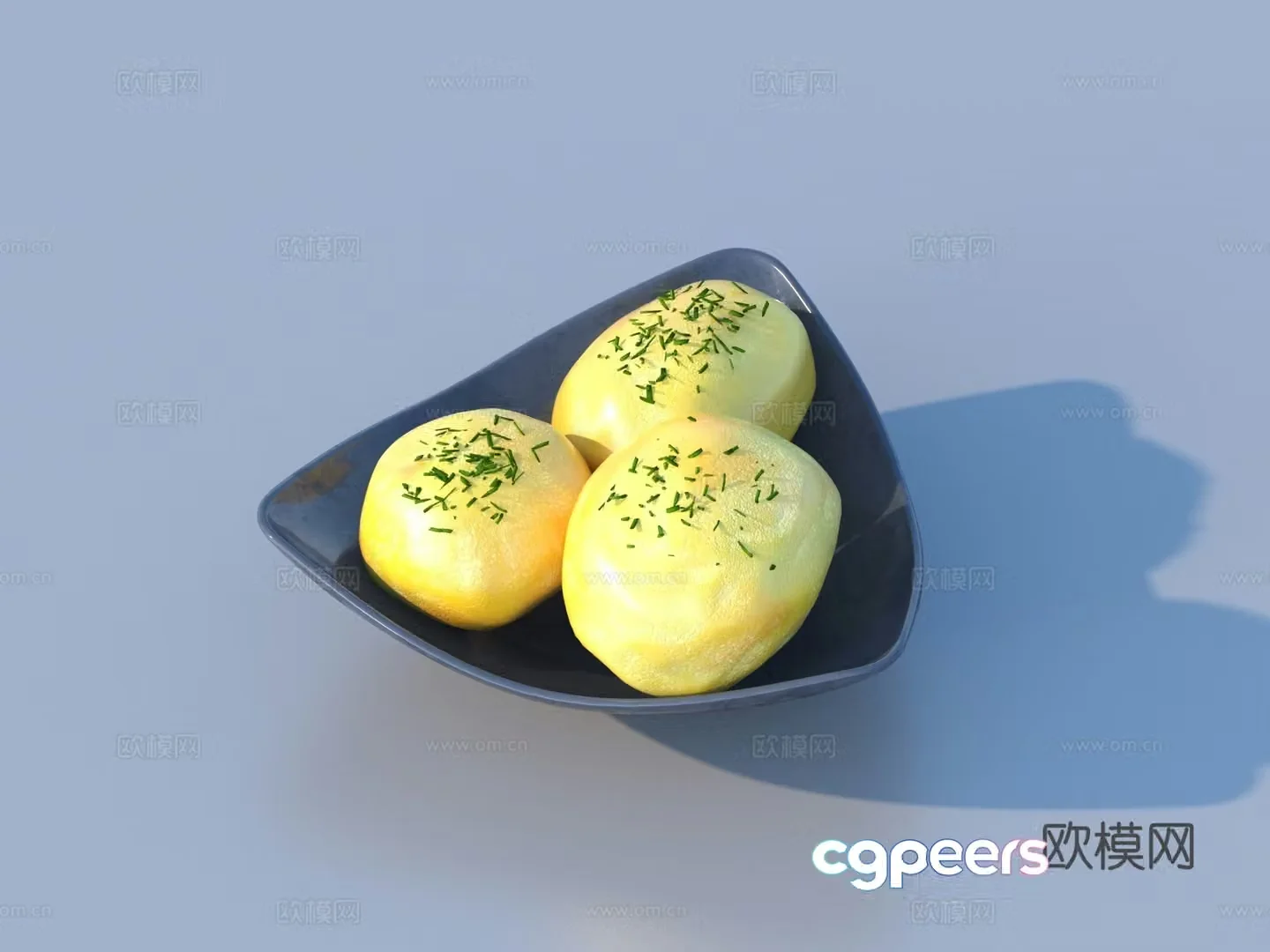 Bread Dessert Cookies Flat Pie Food Food 3d Model