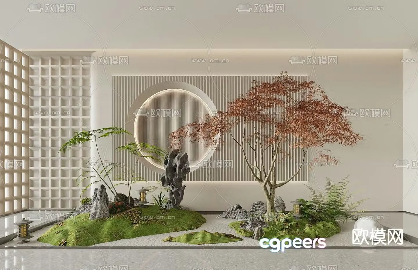 Landscape sketch plant landscaping landscape stone 3D model