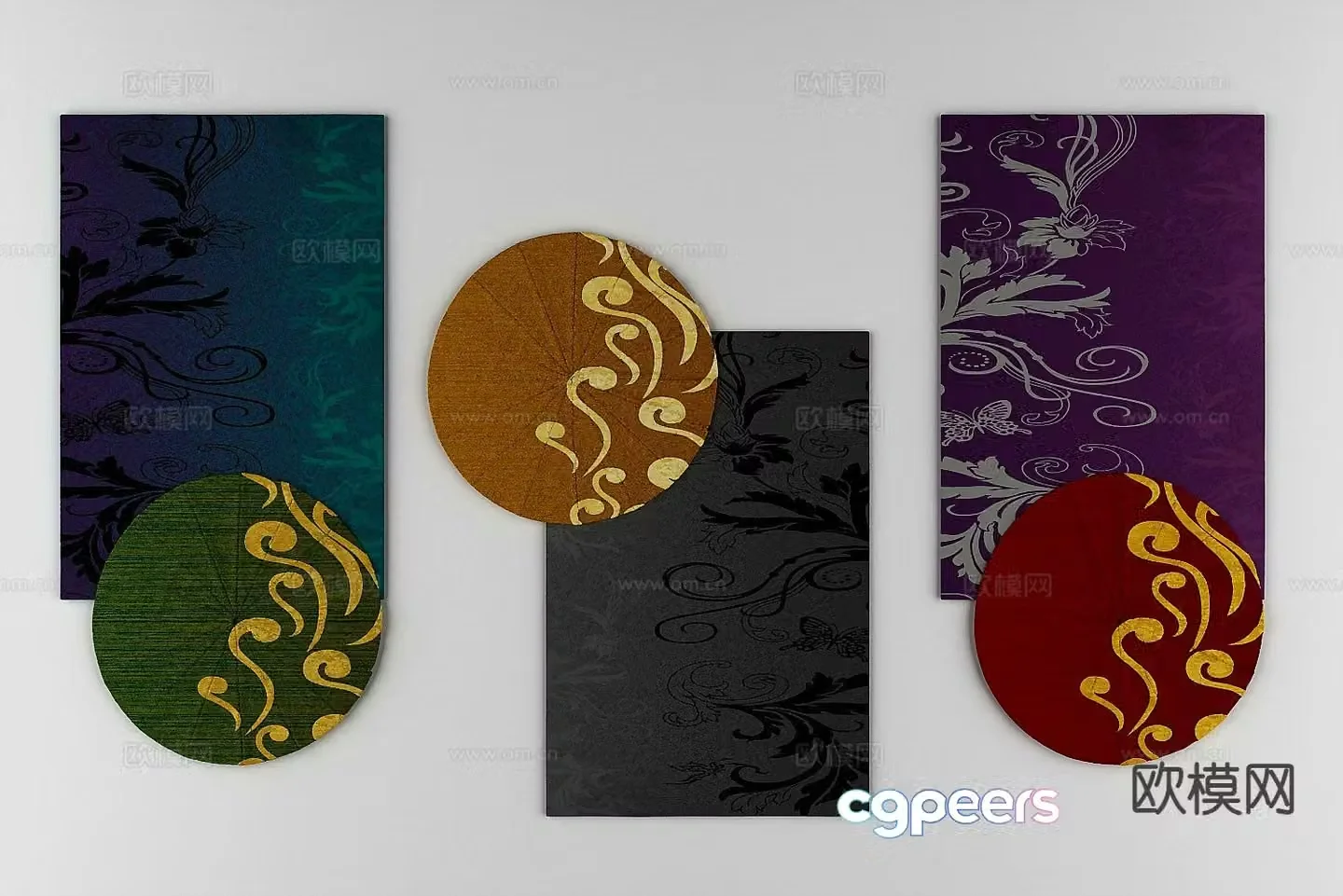 New Chinese style carpet 3d model
