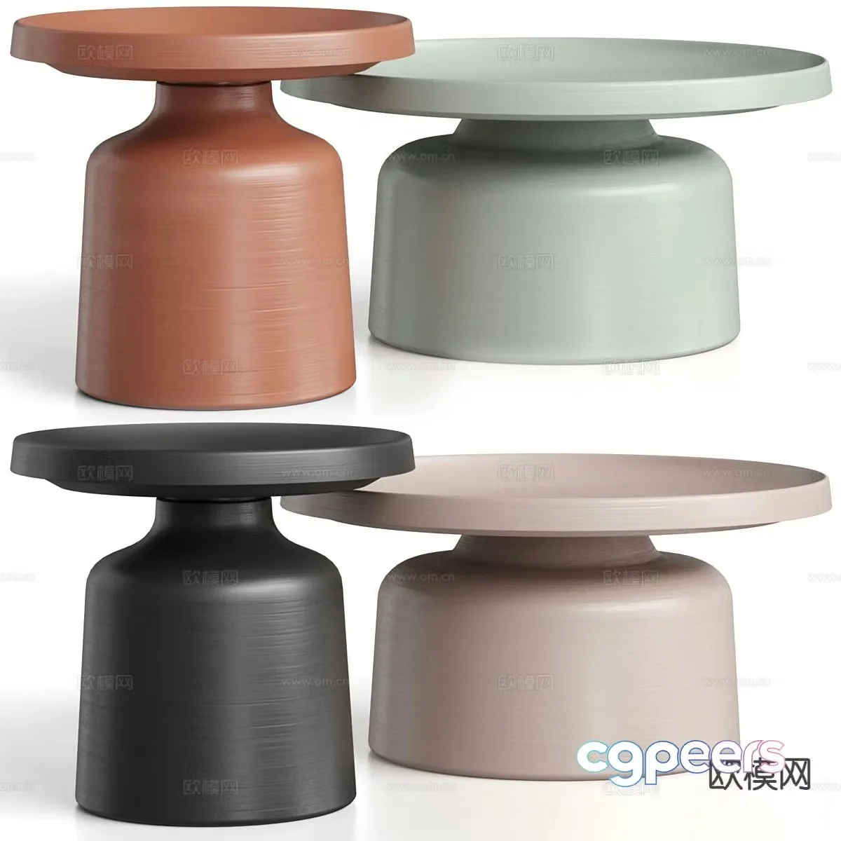 Modern double coffee table 3d model