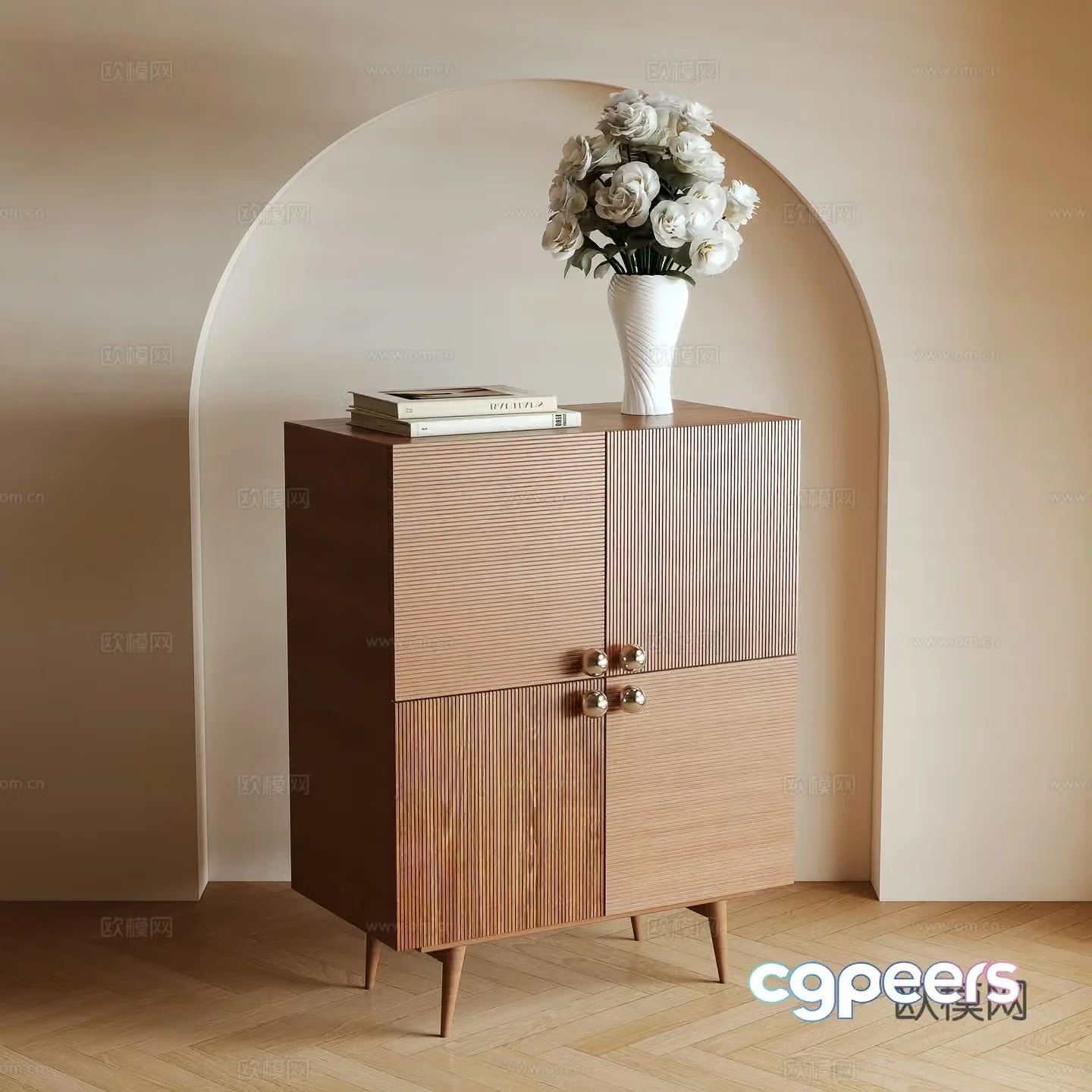Log wind storage cabinet 3d model
