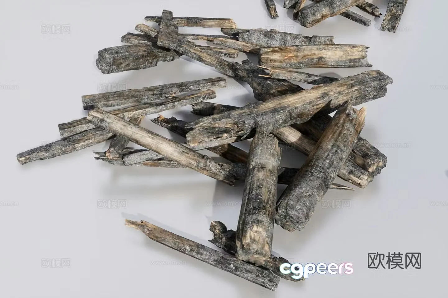 Wood stack 3d model