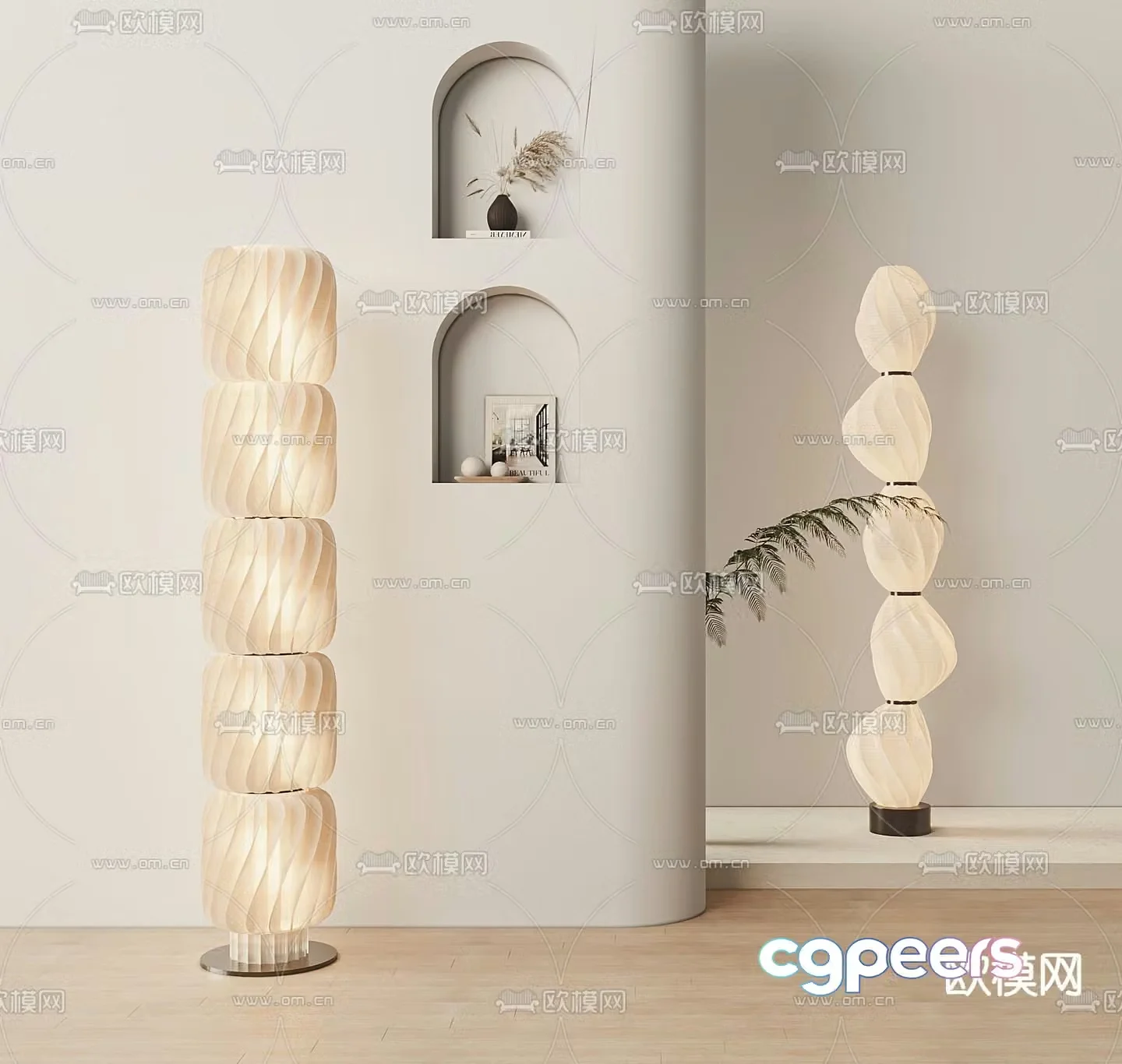 Art floor lamp 3d model