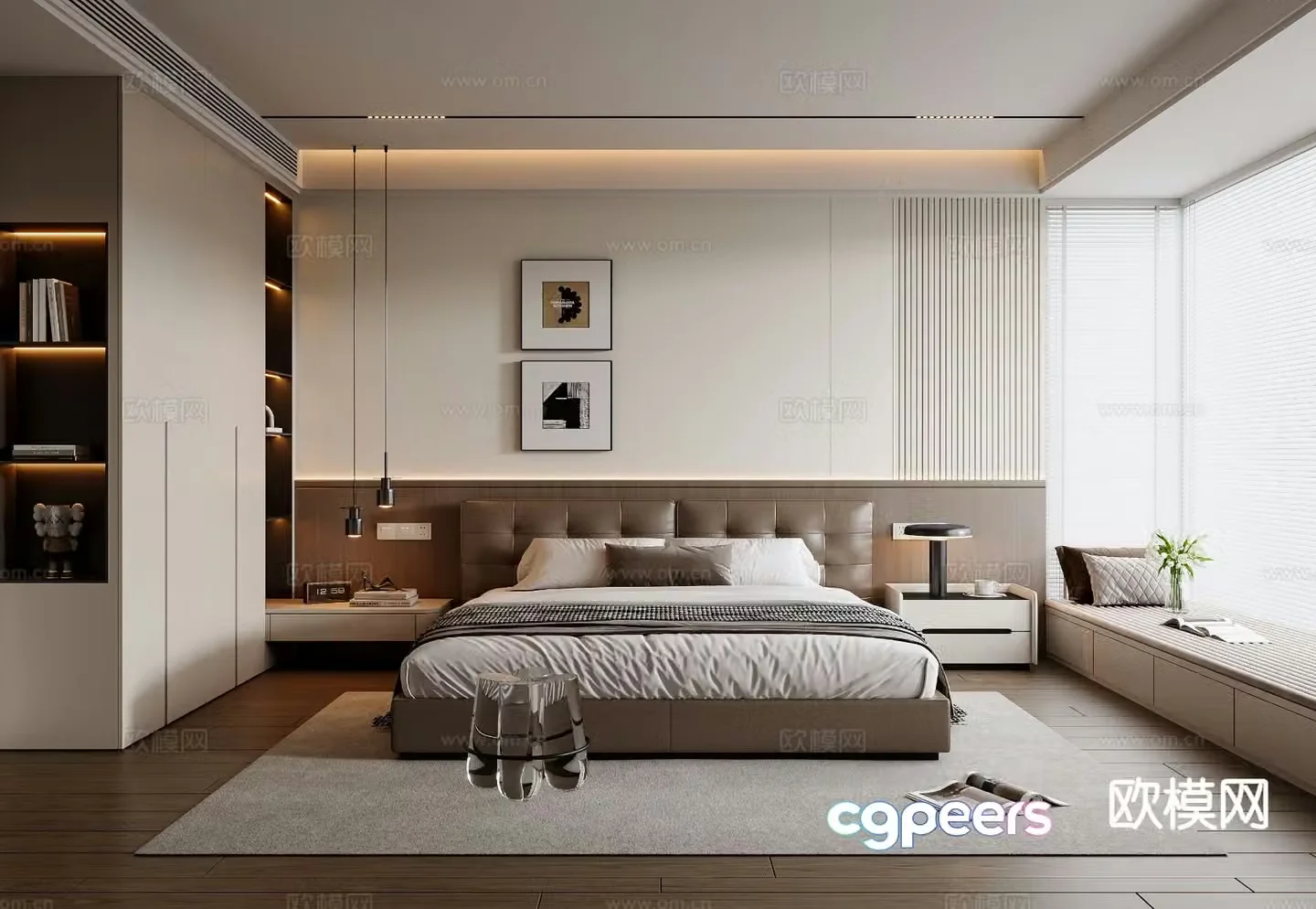 Italian style bedroom master bedroom 3d model