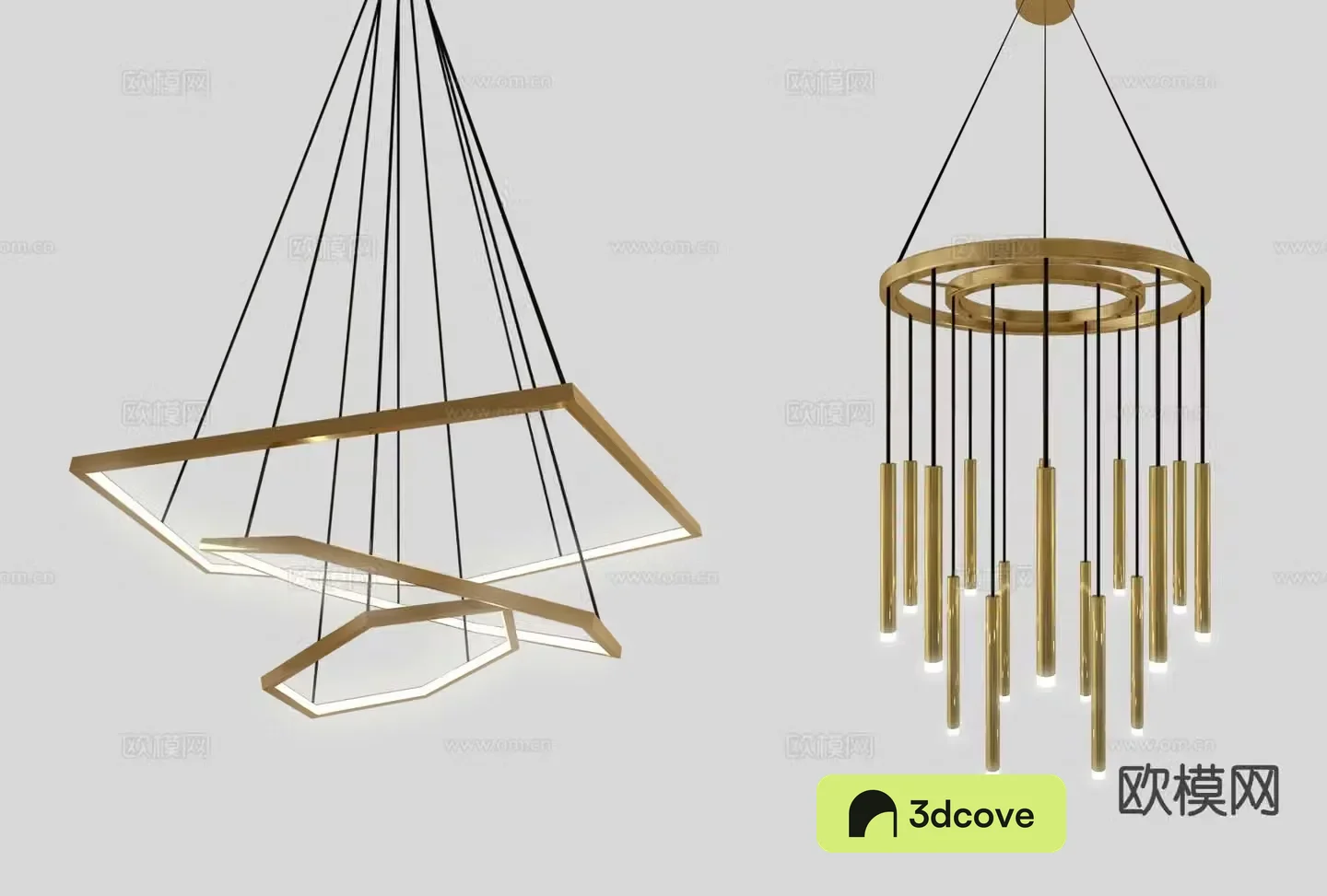 Modern metal chandelier