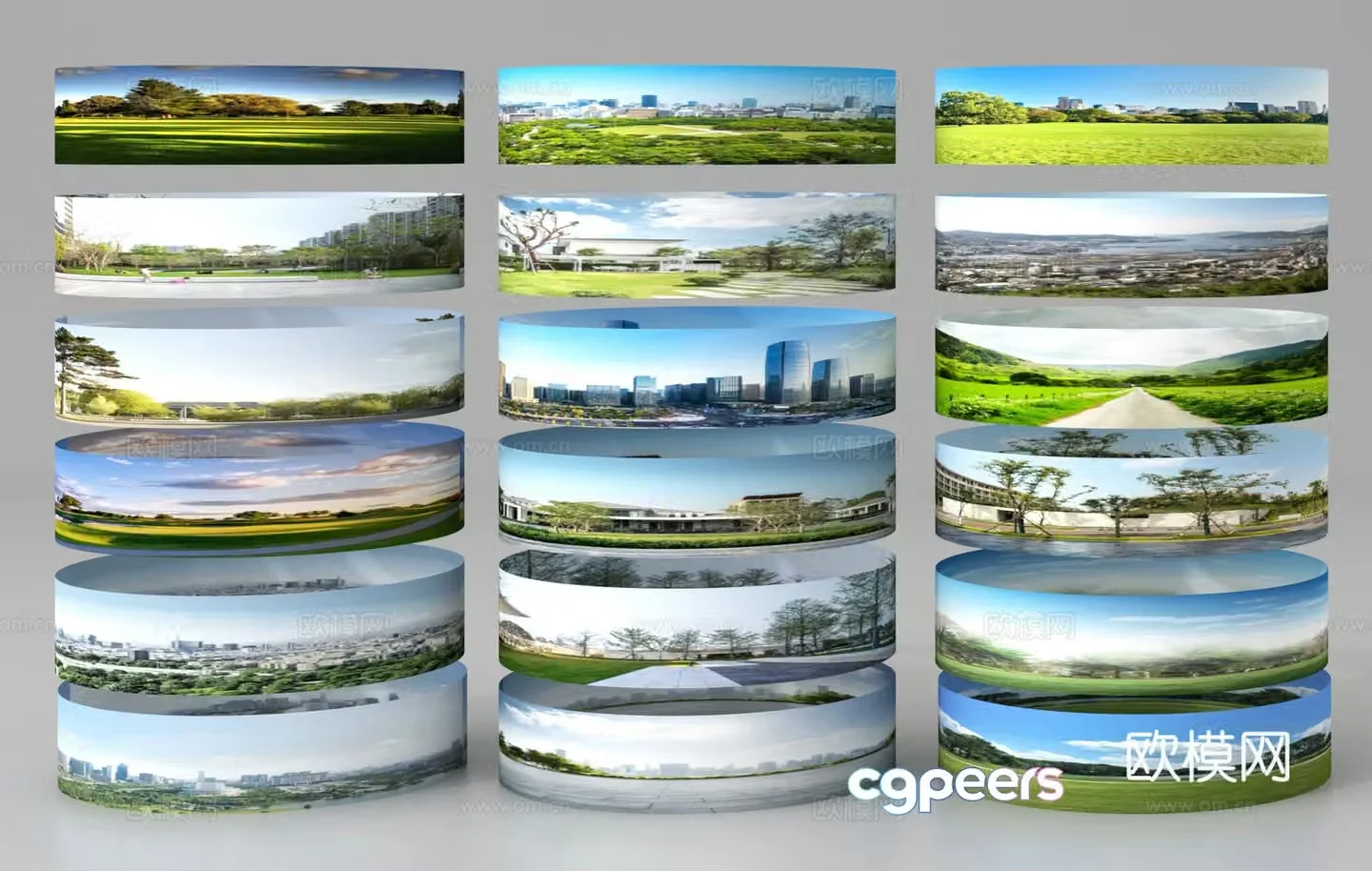 Surround background City background Green plant background Forest exterior landscape 3d model