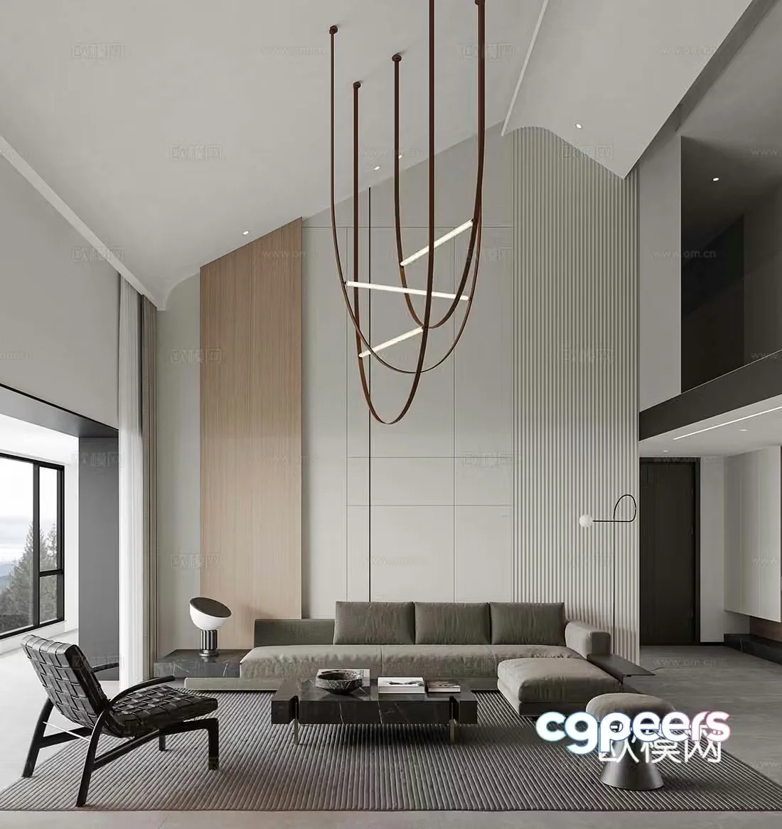 Modern living room 3d model