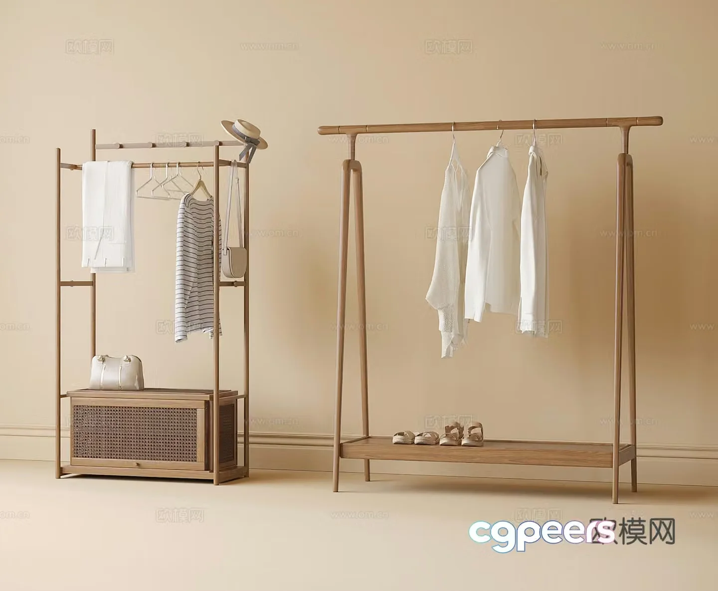 Modern floor lamp hanger 3d model