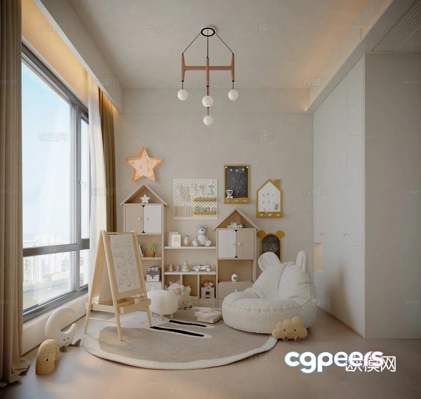Modern children’s entertainment area 3D model
