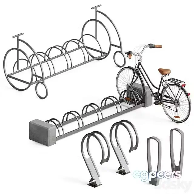 3ds Max Free – Bicycle parking set