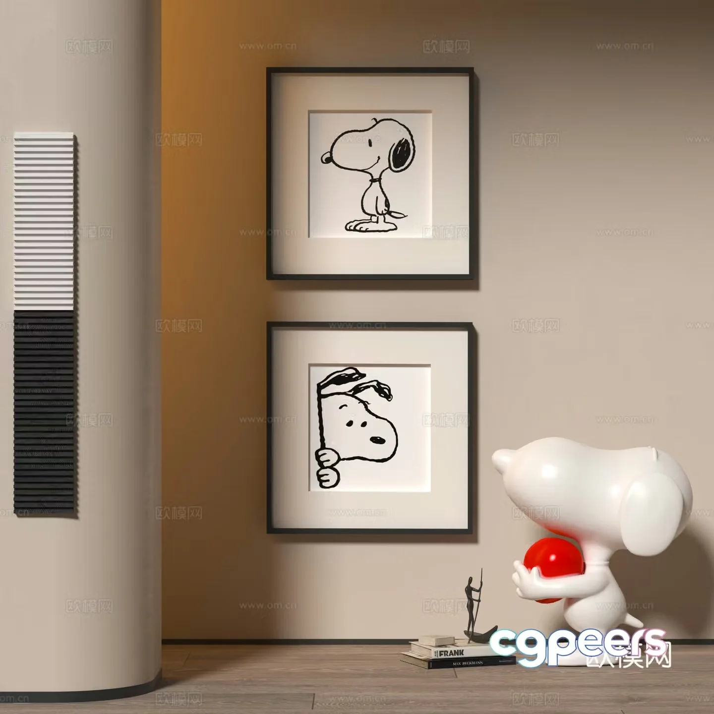 Modern children’s decorative hanging paintings Decorative ornaments 3D model