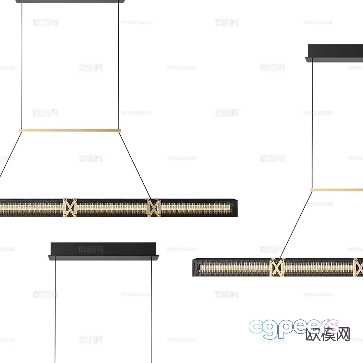 Modern chandelier 3d model