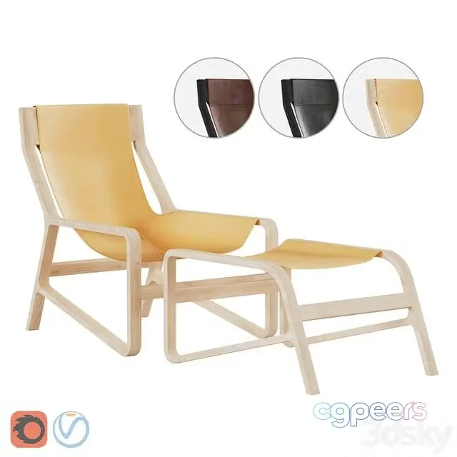 3ds Max Free – Toro Lounge Chair + Toro Ottoman