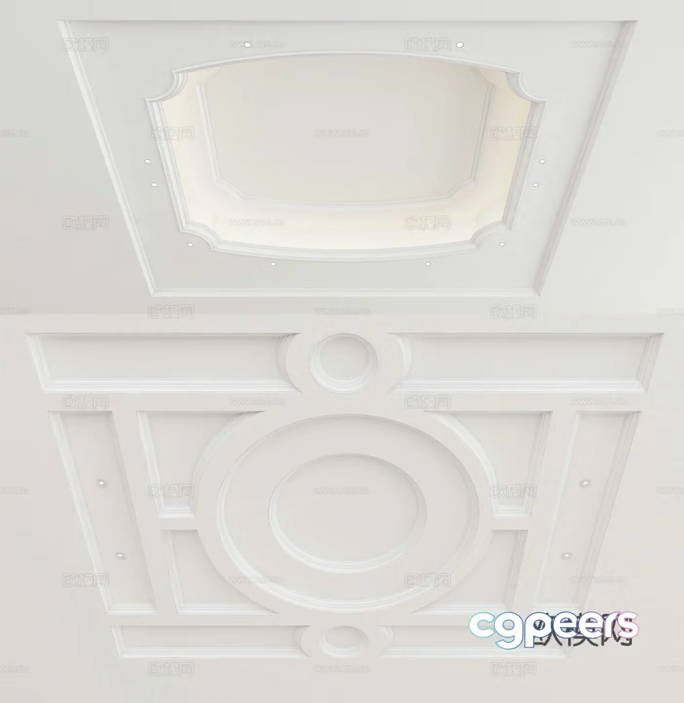 European style ceiling 3d model