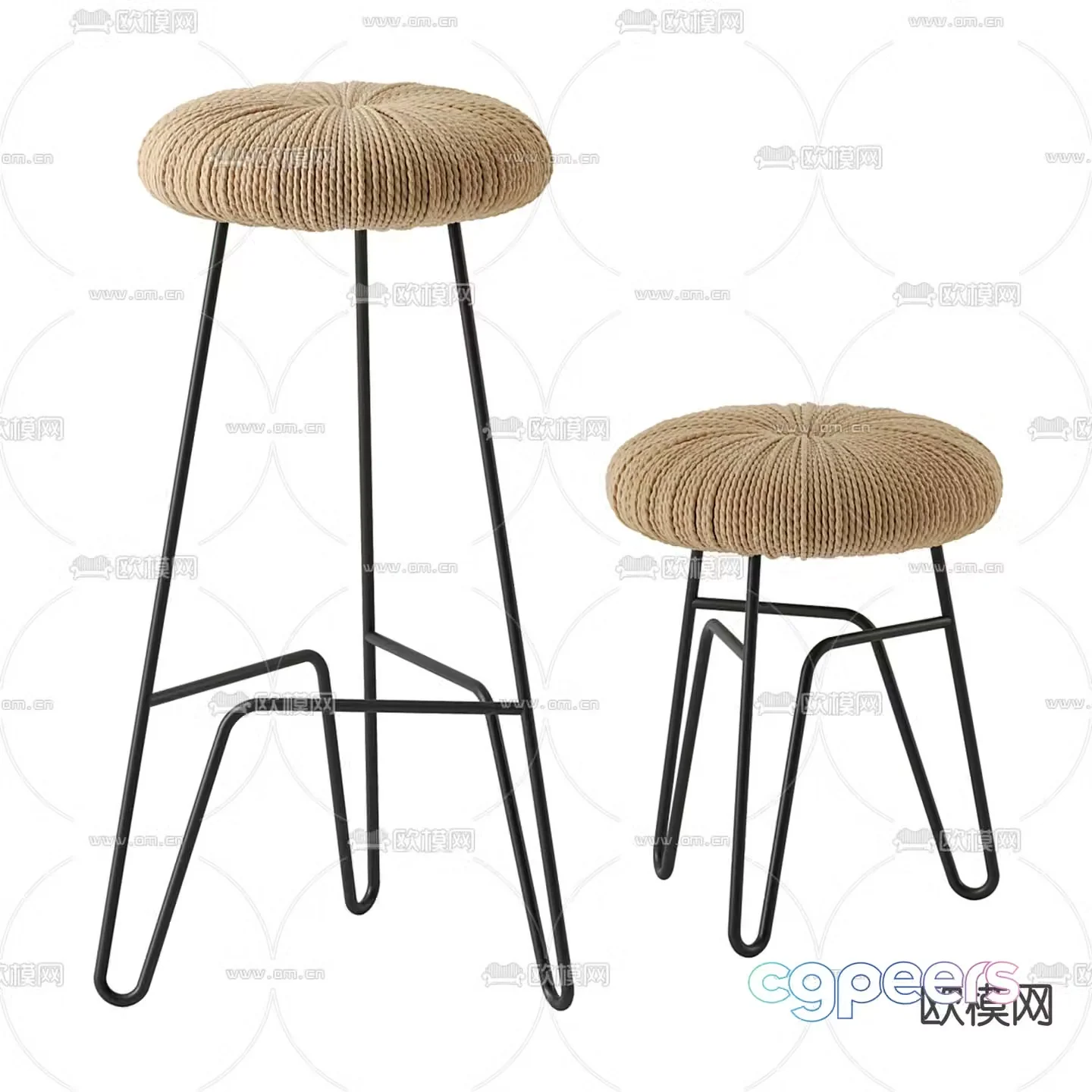 Mogg Chinese bar chair 3d model