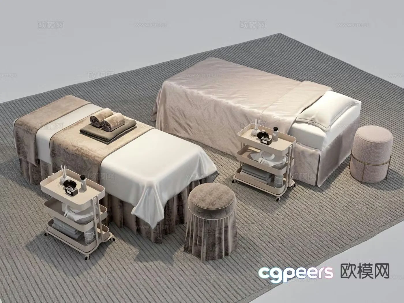 Massage bed beauty bed 3d model