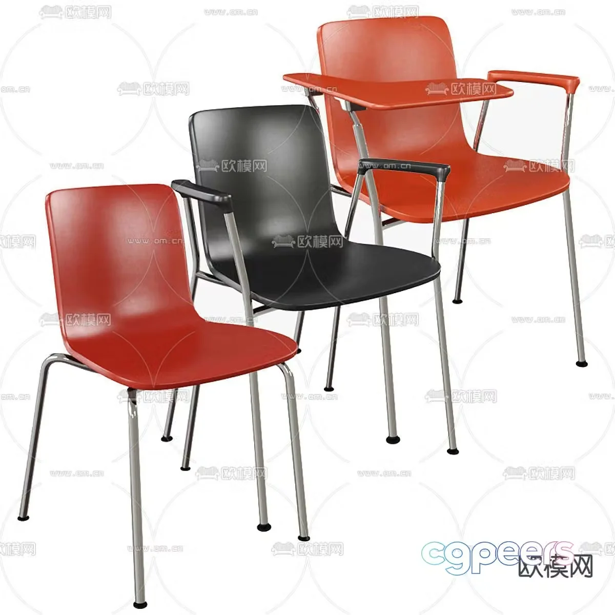Training chair office chair conference chair 3d model