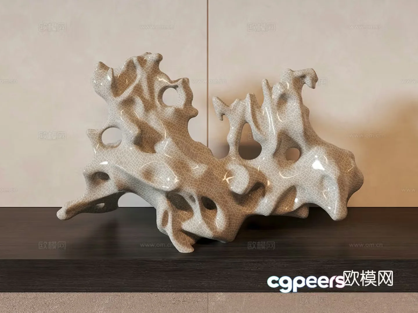 Ru kiln Taihu stone ornaments Art sculpture New Chinese sculpture Natural stone sculpture Ornaments 3D model