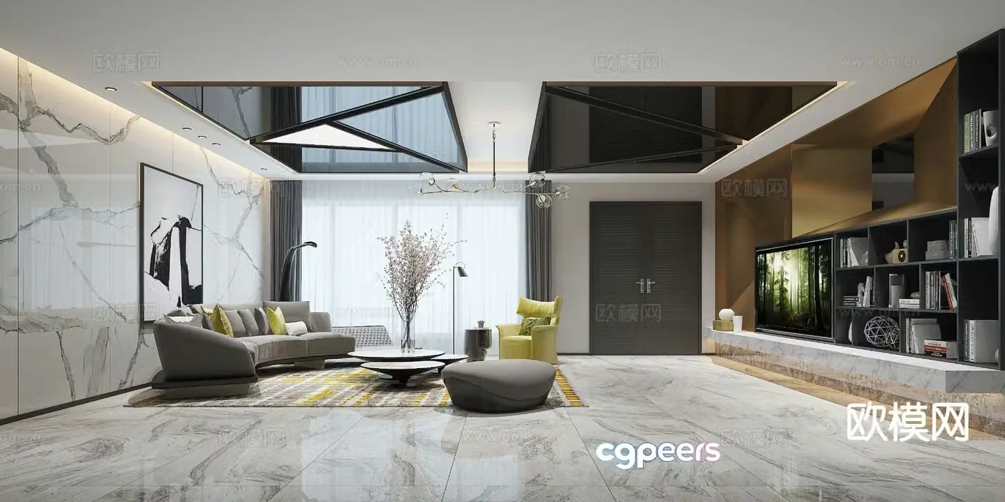 Modern living room 3d model