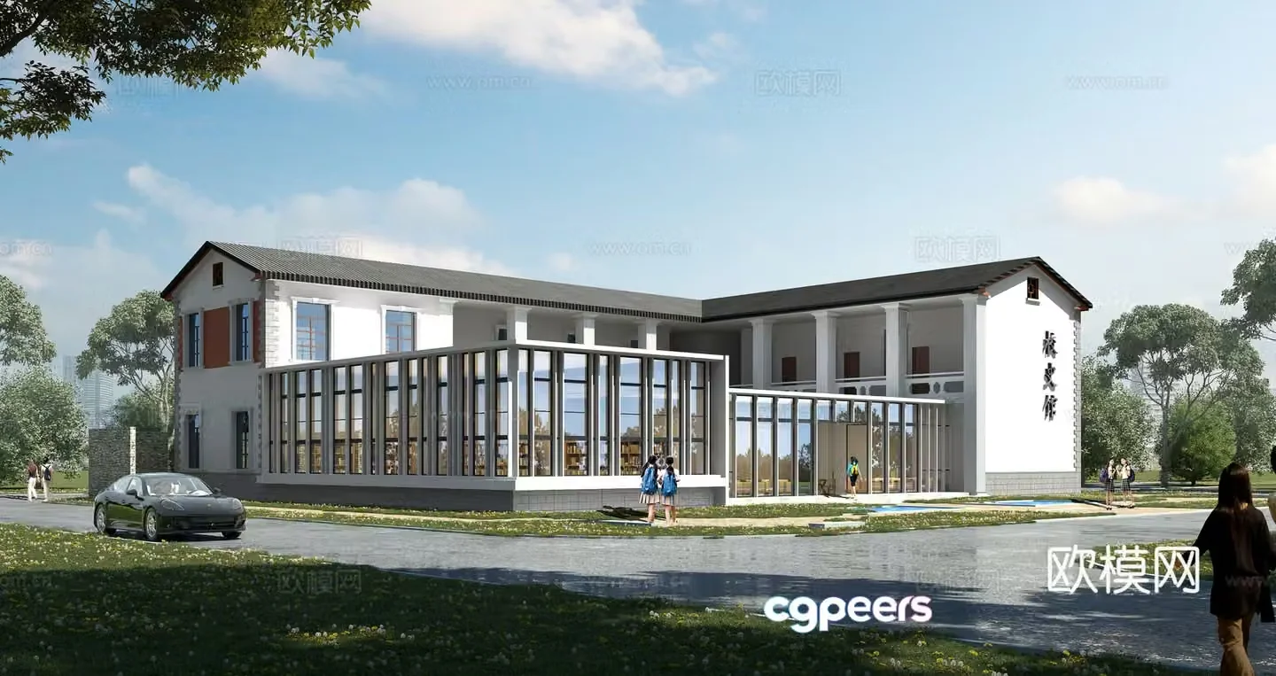 Party school building 3d model