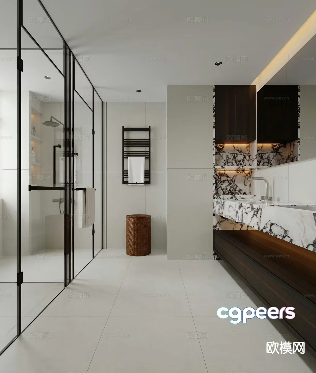 Modern bathroom bathroom 3d model