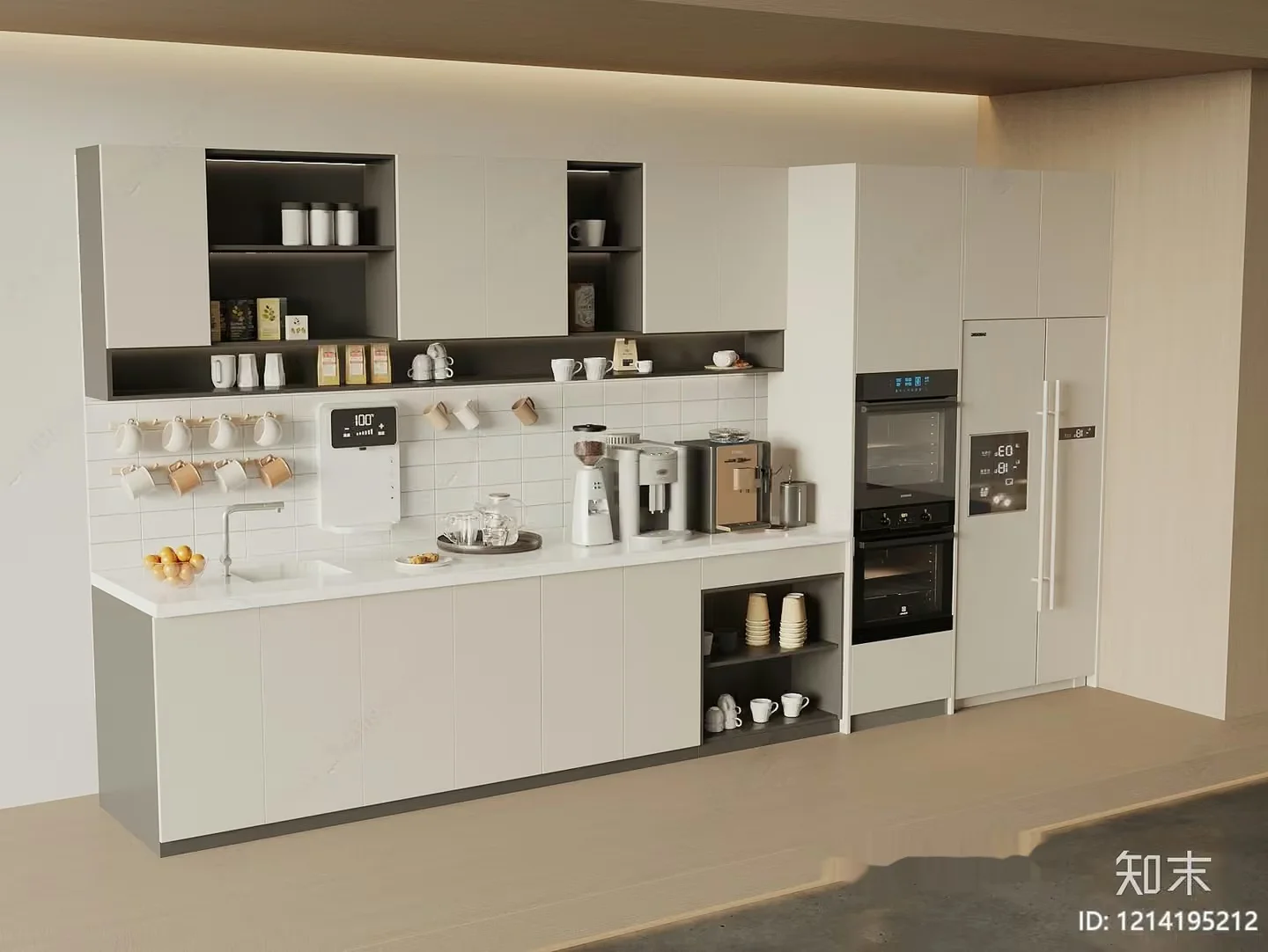 Modern Kitchen Setup 3D Model – 11788 – VRAY Render